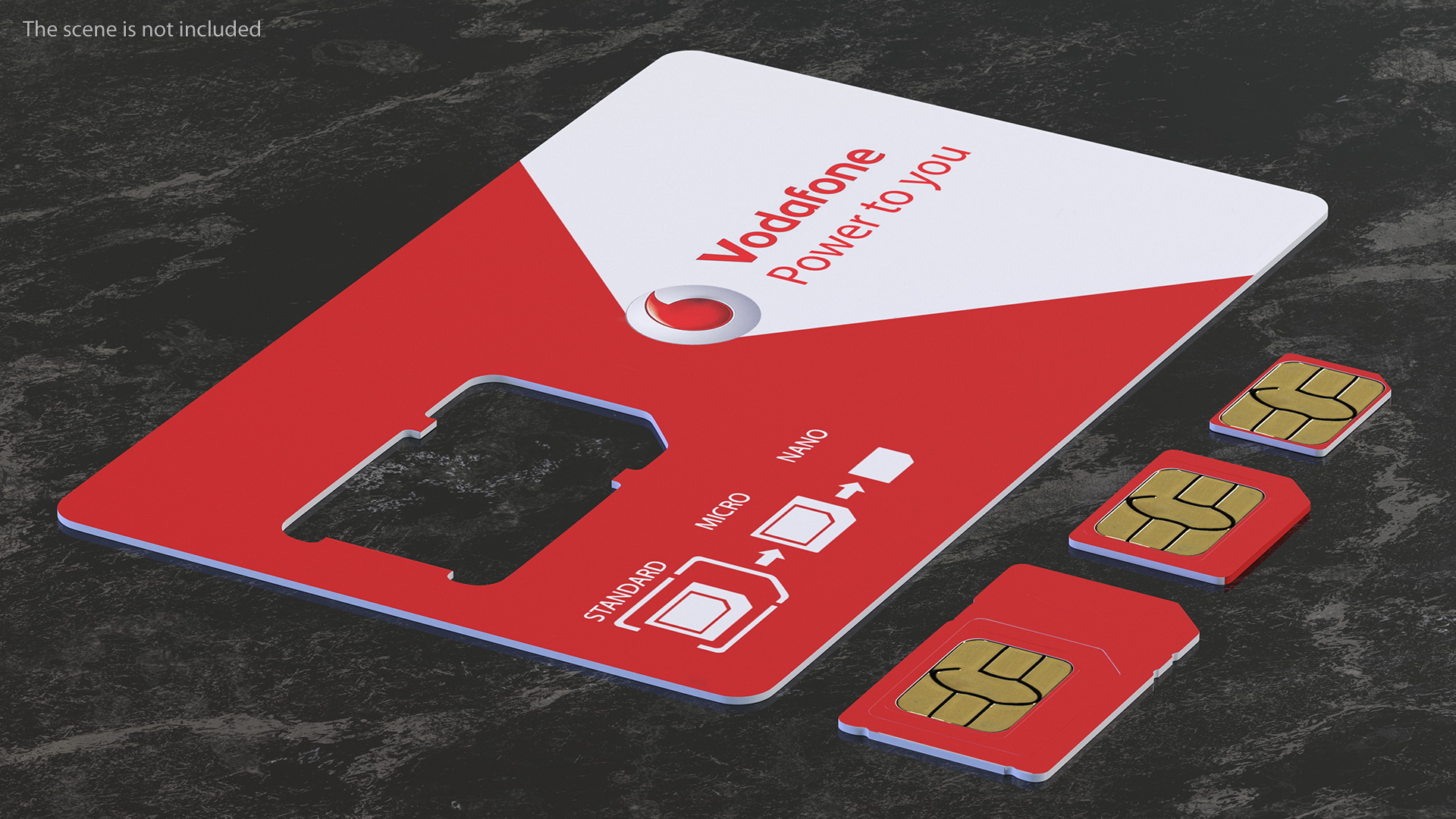 3D Vodafone Sim Card Types model