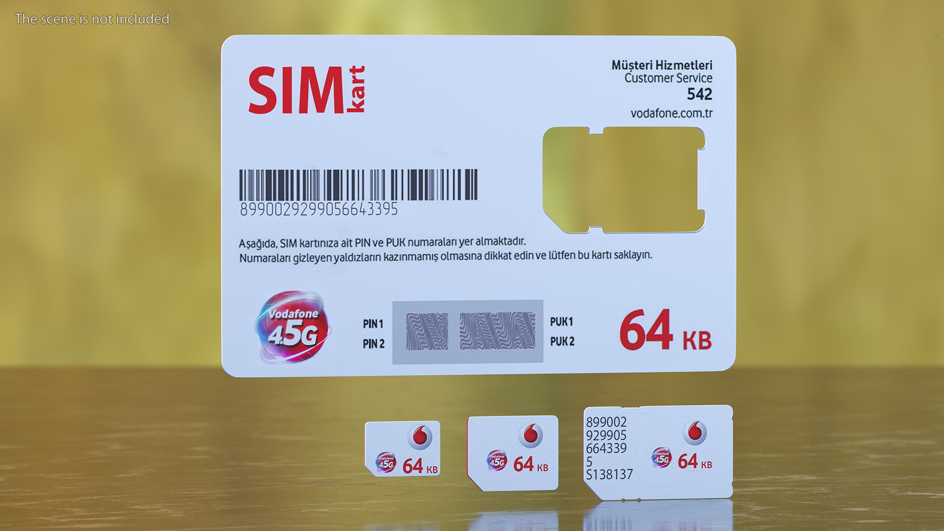 3D Vodafone Sim Card Types model