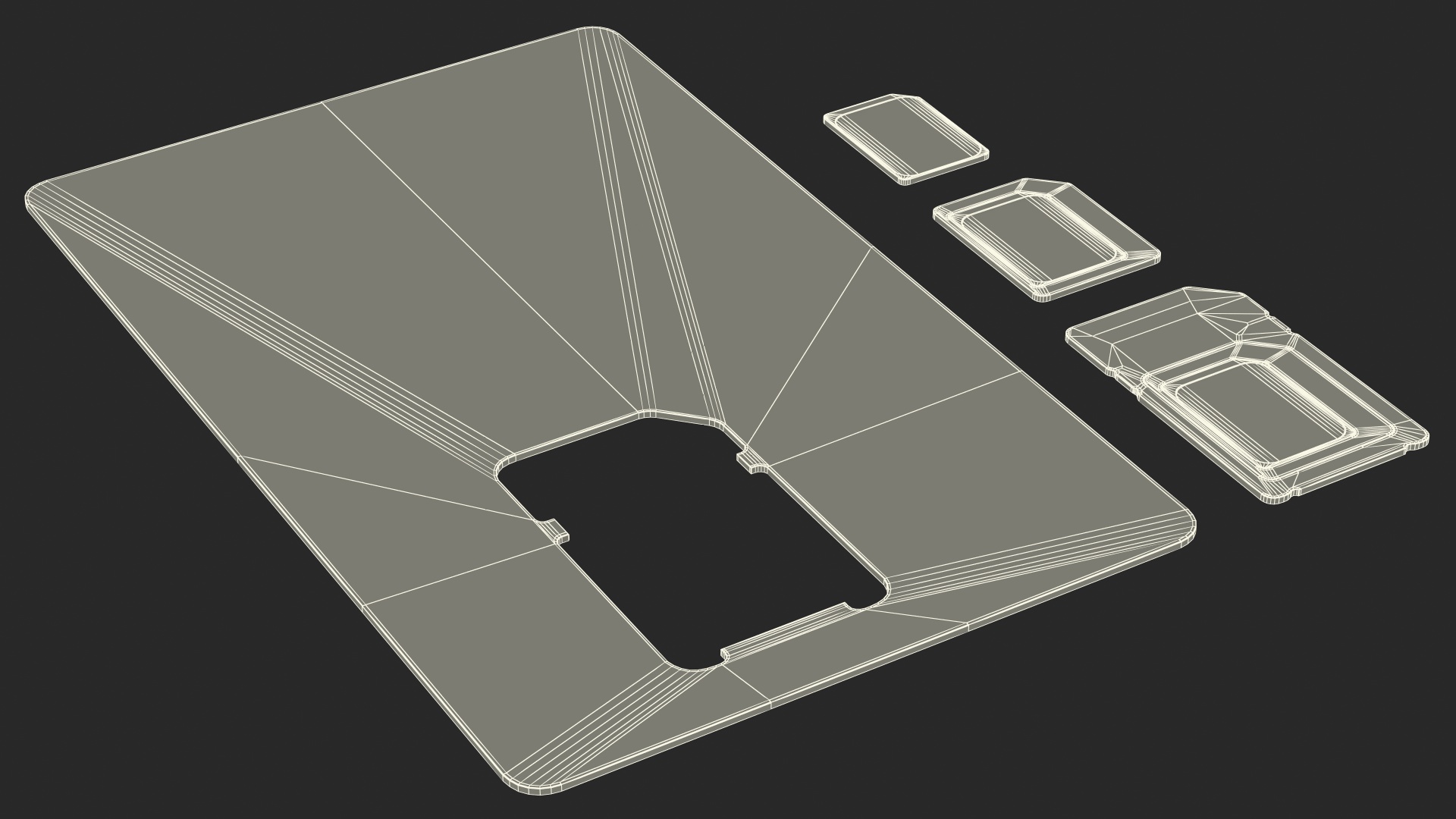 3D Vodafone Sim Card Types model