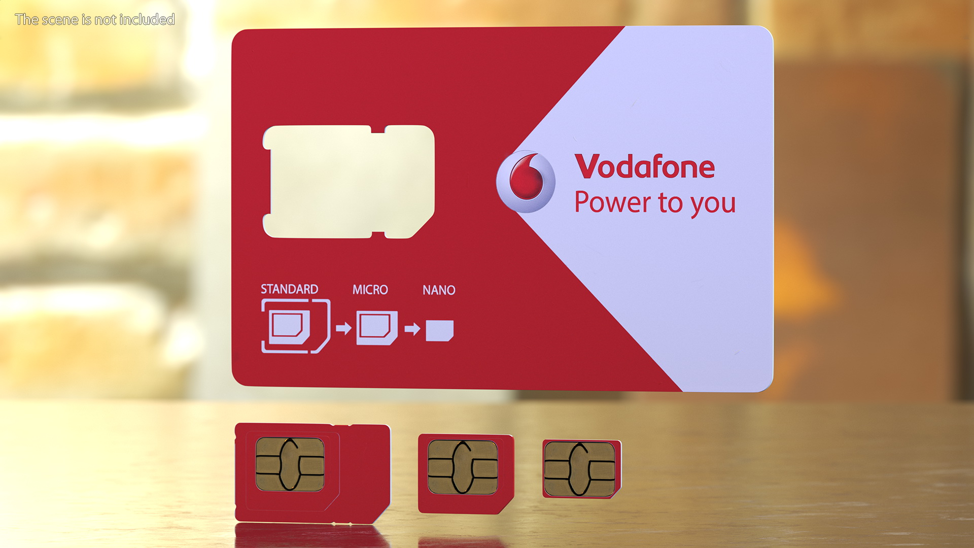 3D Vodafone Sim Card Types model