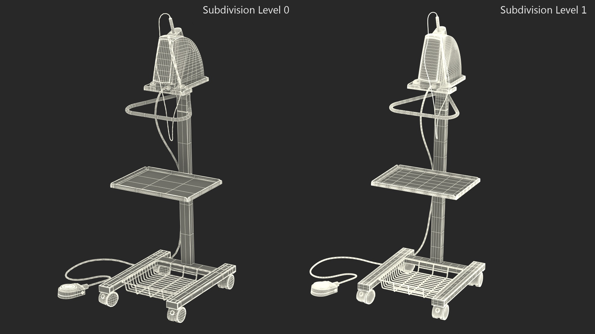 Dental Anesthesia System on Cart 3D