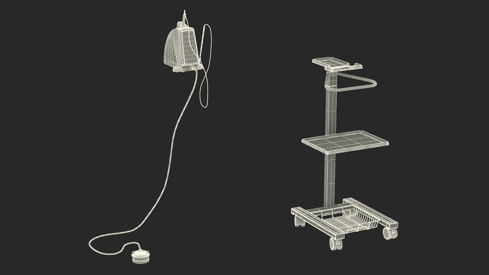 Dental Anesthesia System on Cart 3D