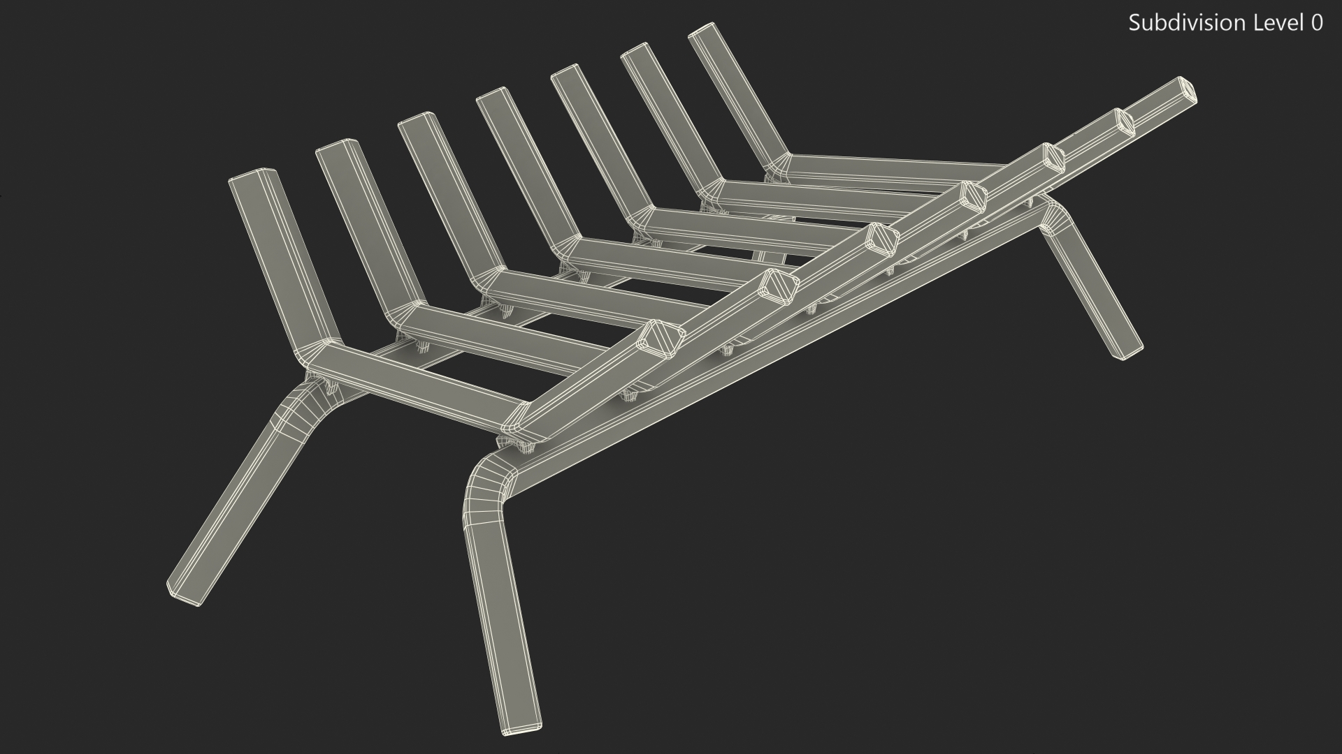 Cast Iron Fireplace Log Grate 3D model