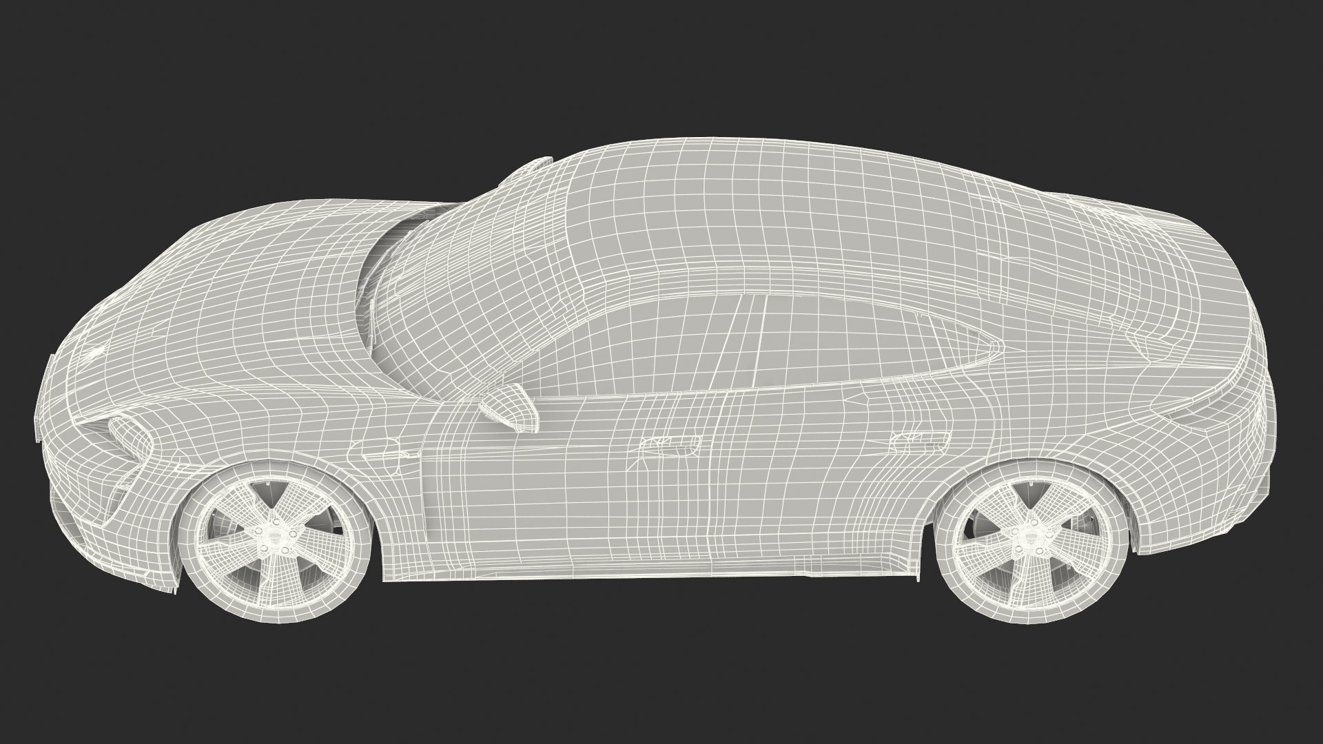 Porsche Taycan Turbo S 2020 Rigged 3D model