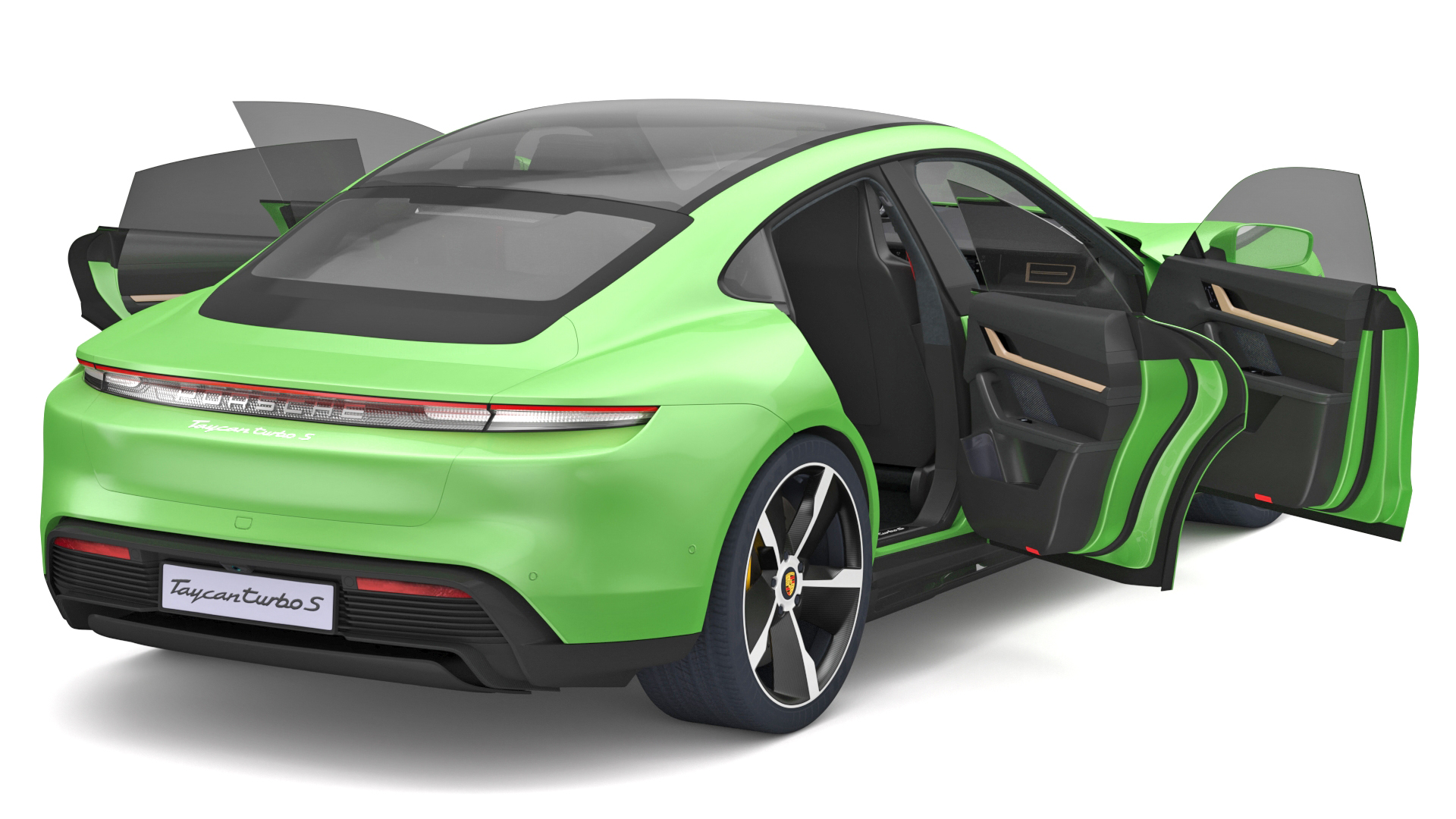 Porsche Taycan Turbo S 2020 Rigged 3D model