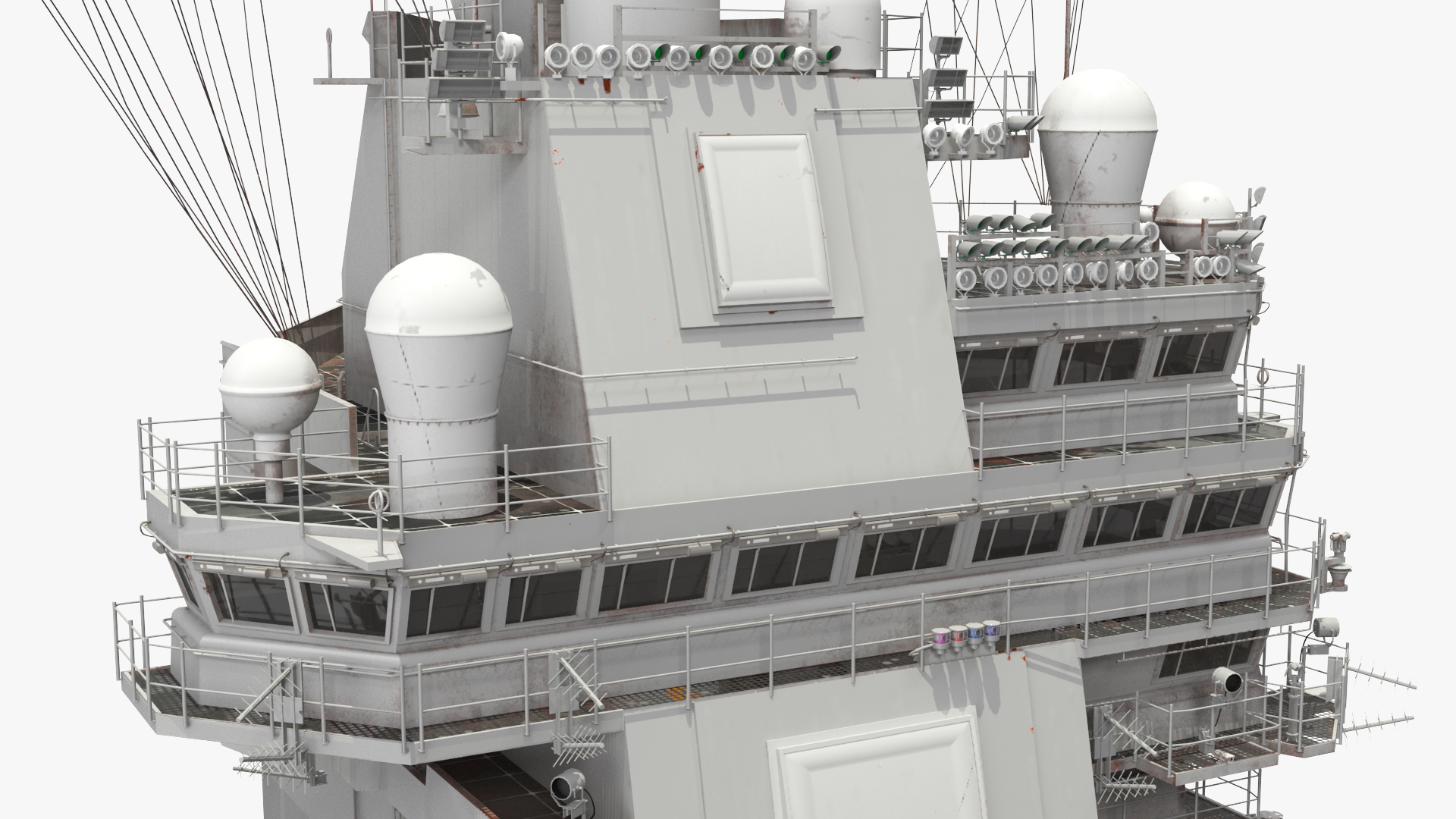 USS Gerald Ford Aircraft Carrier Bridge 3D model