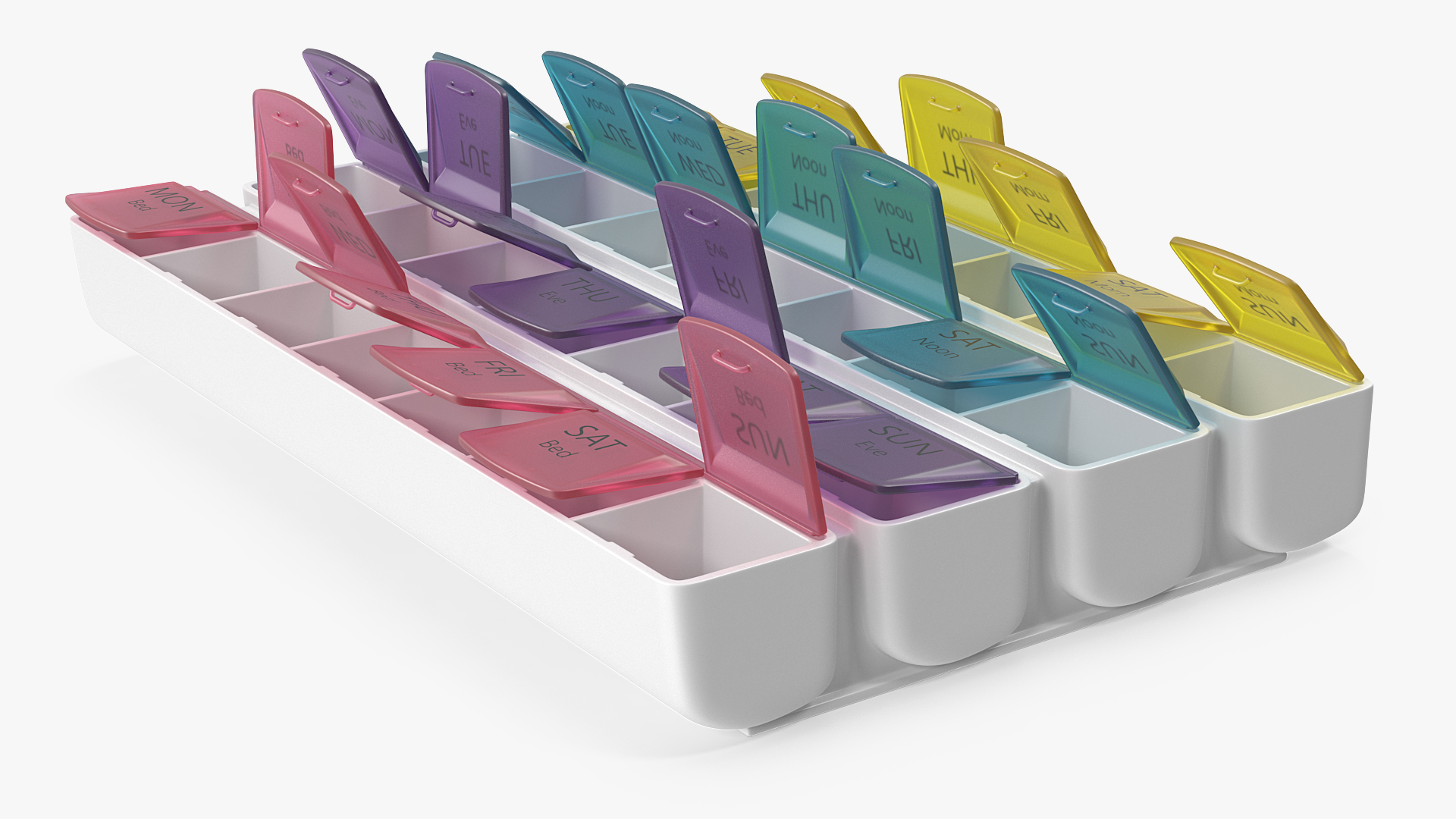 3D model Weekly Pill Organizer 4 Times a Day