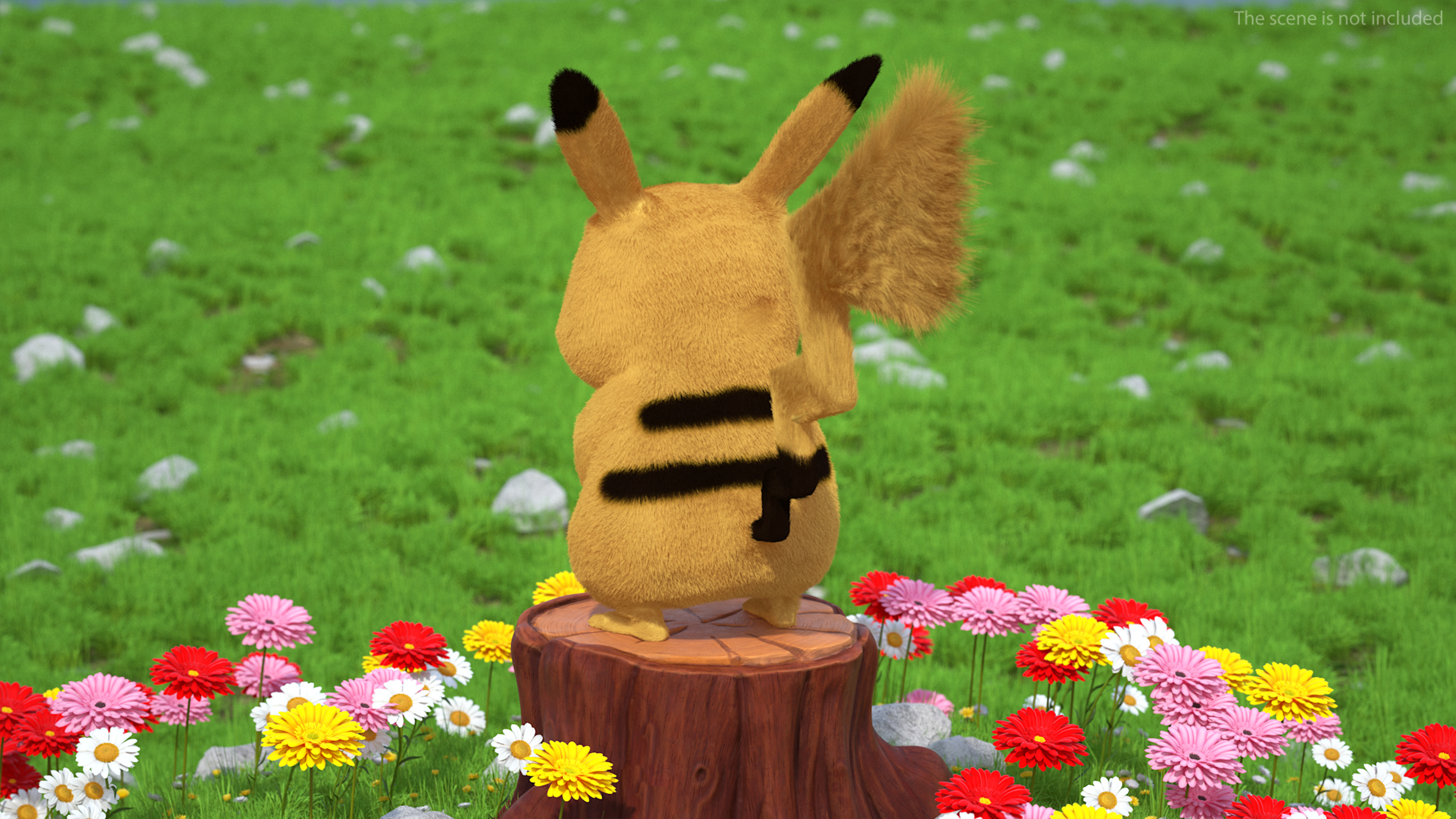 Cartoon Pikachu Character Fur 3D model