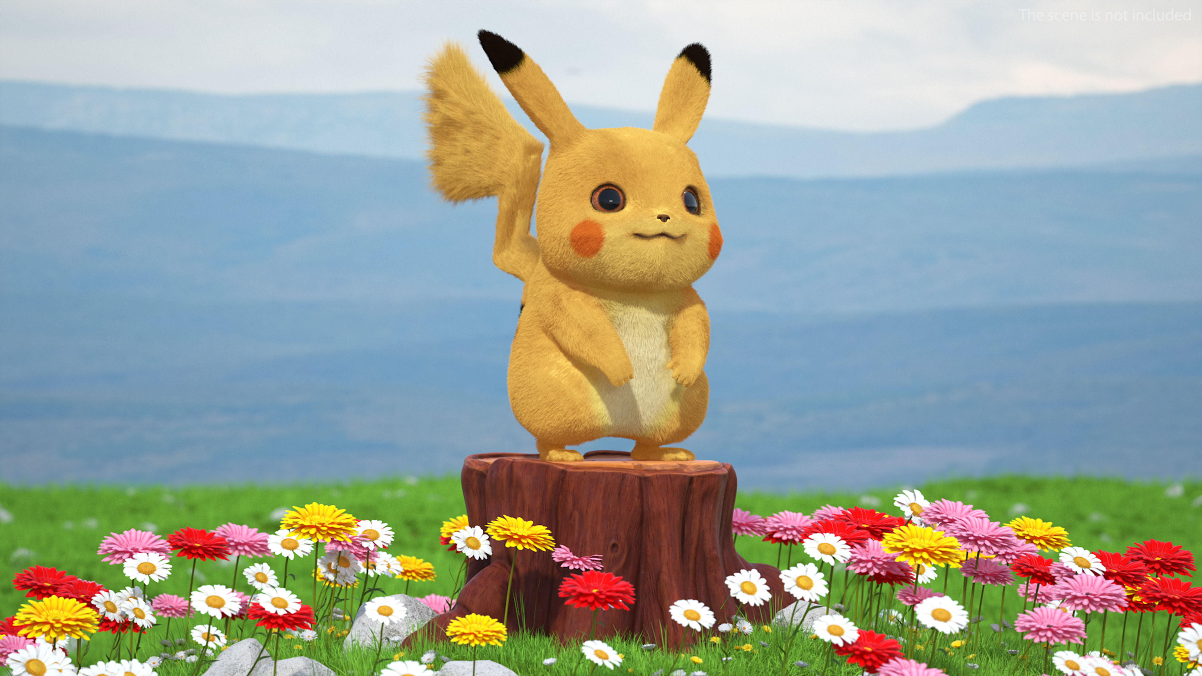 Cartoon Pikachu Character Fur 3D model