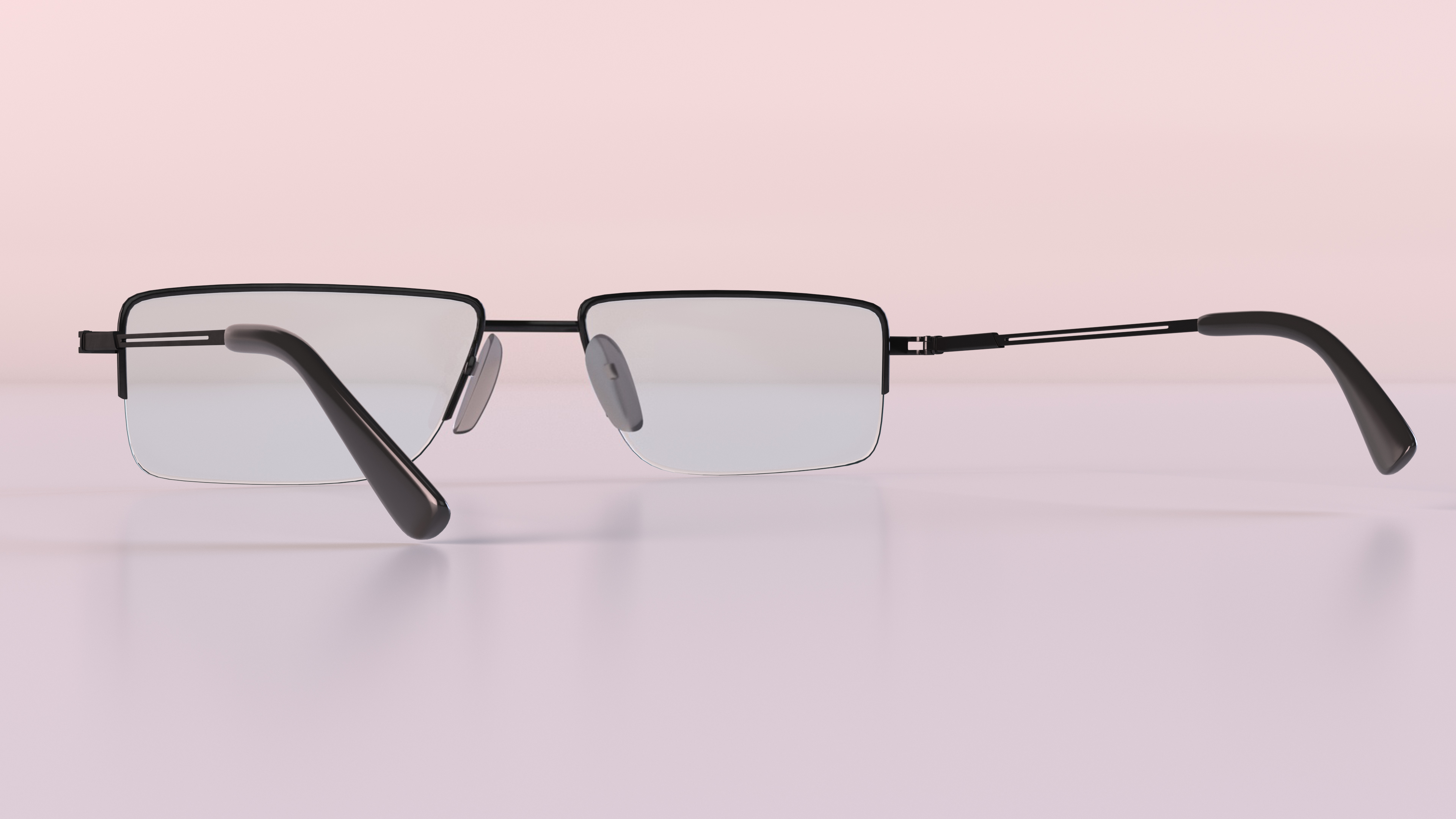 Rectangular Anti UV Glasses 3D