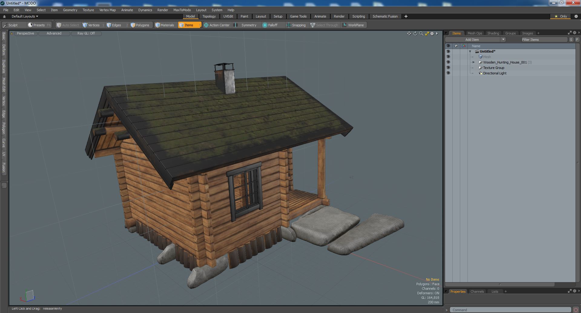 3D model Wooden Hunting House