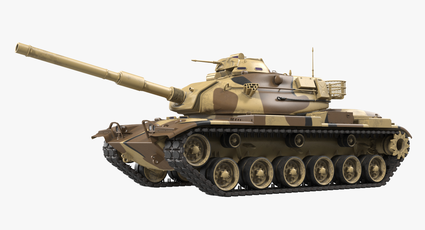 M60A3 Patton Rigged 3D model