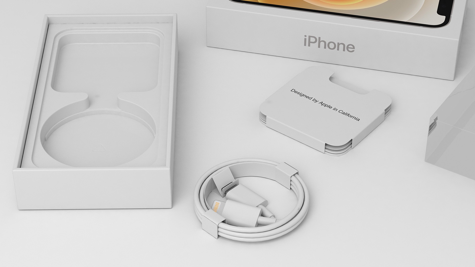 iPhone 12 mini Box White 3D model