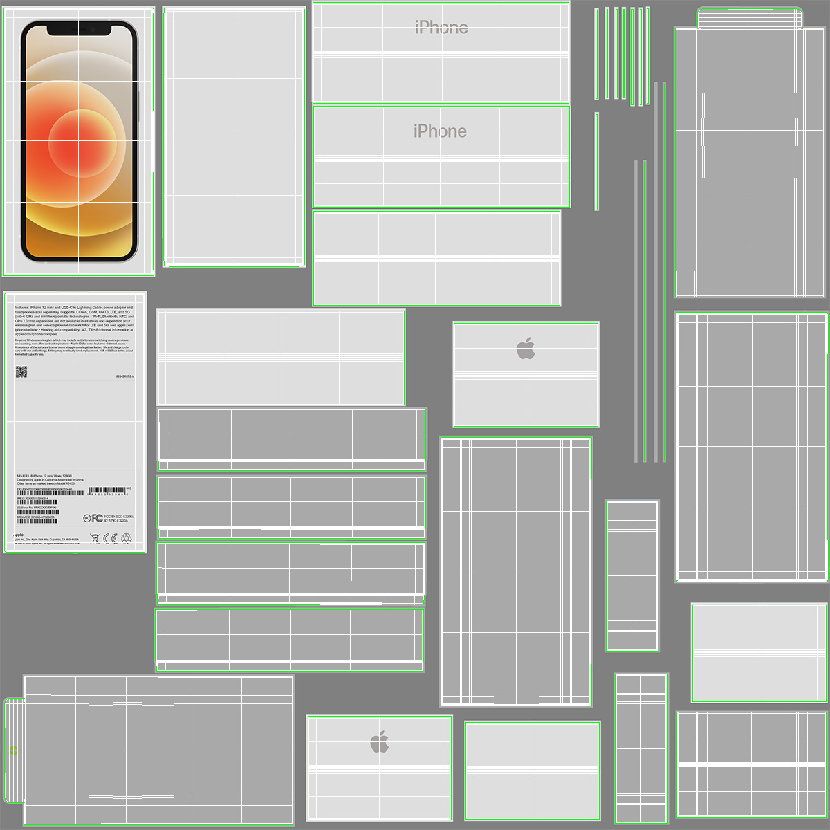 iPhone 12 mini Box White 3D model