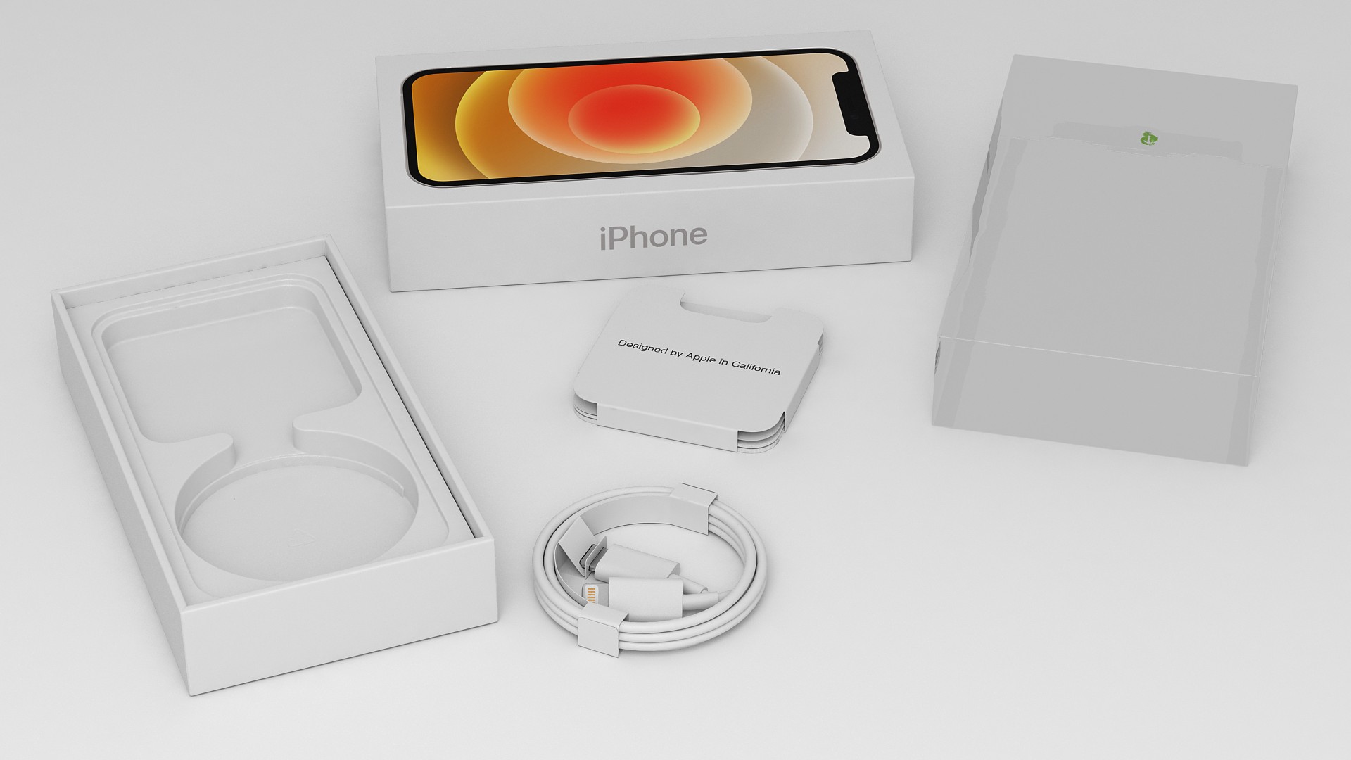 iPhone 12 mini Box White 3D model