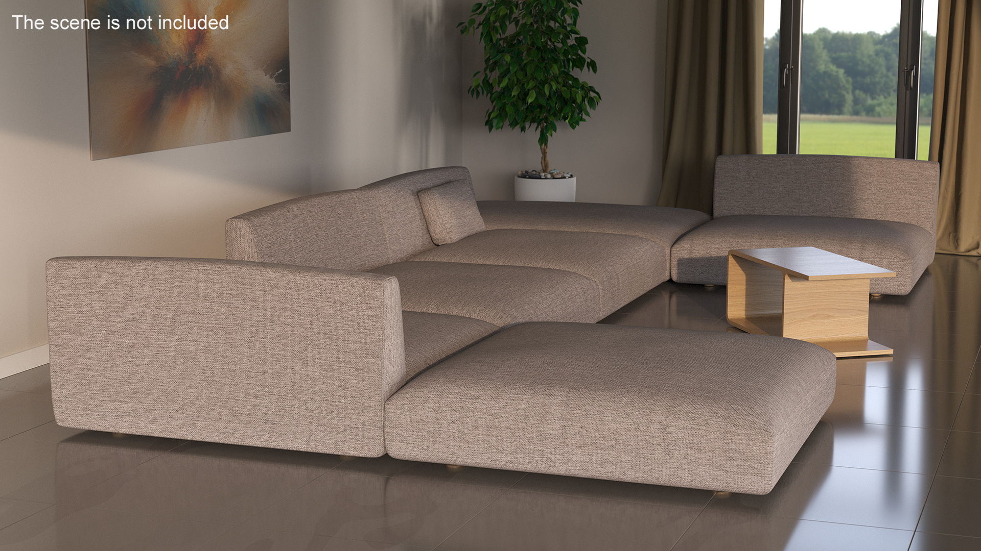 Minimalist Lounge Sofa 3D