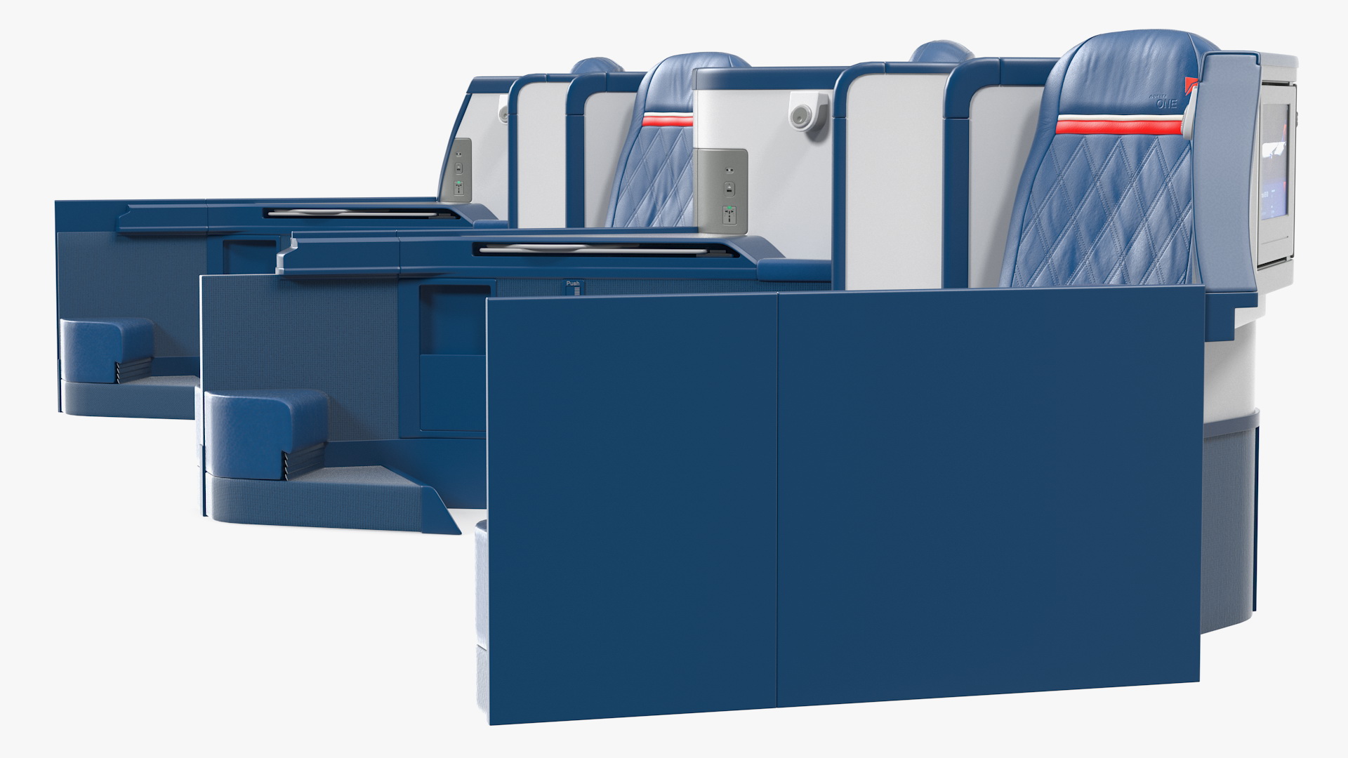 3D Delta Air Lines Airbus A330-300 Business Class Seats Set