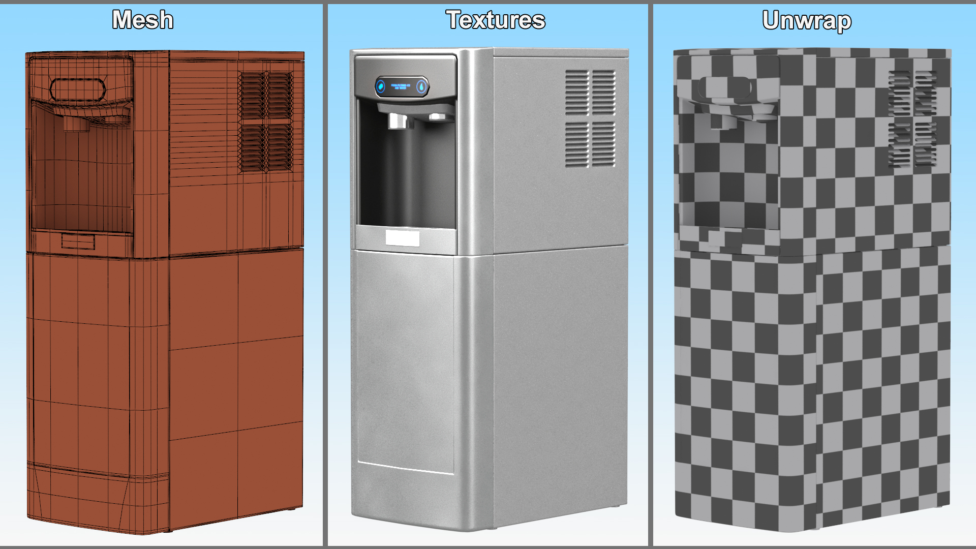 3D Freestanding Water Dispenser model