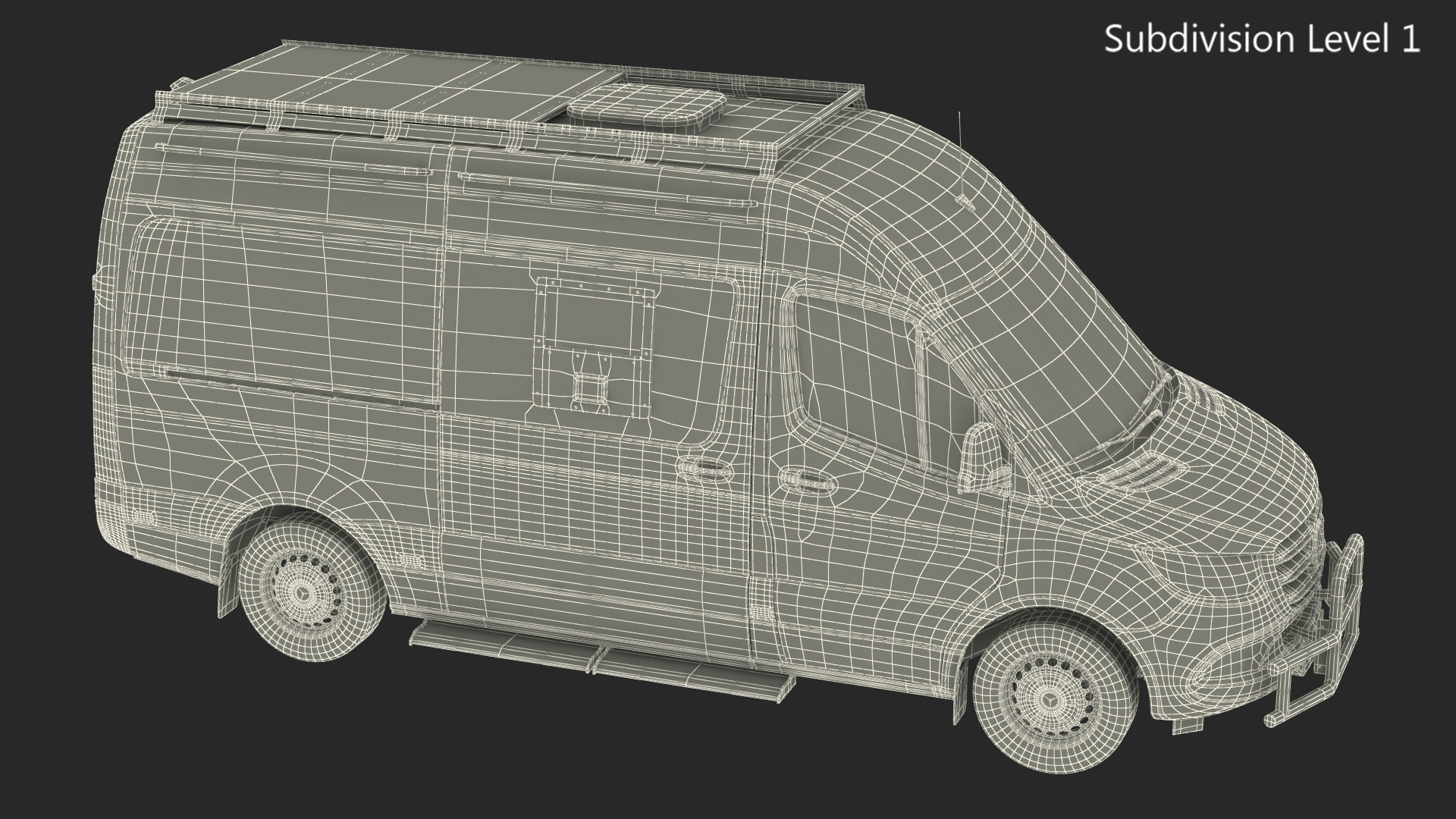 SWAT Van Bulletproof Mercedes 3D model