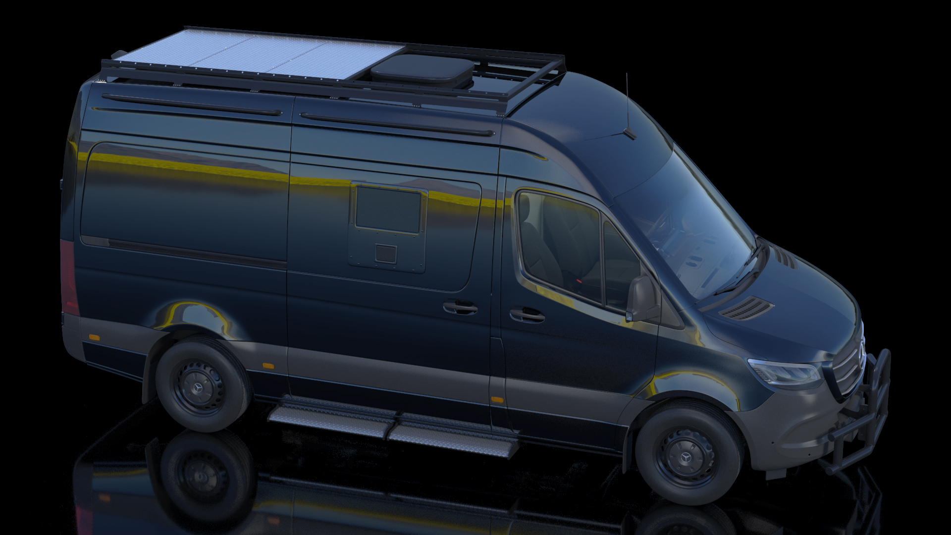 SWAT Van Bulletproof Mercedes 3D model