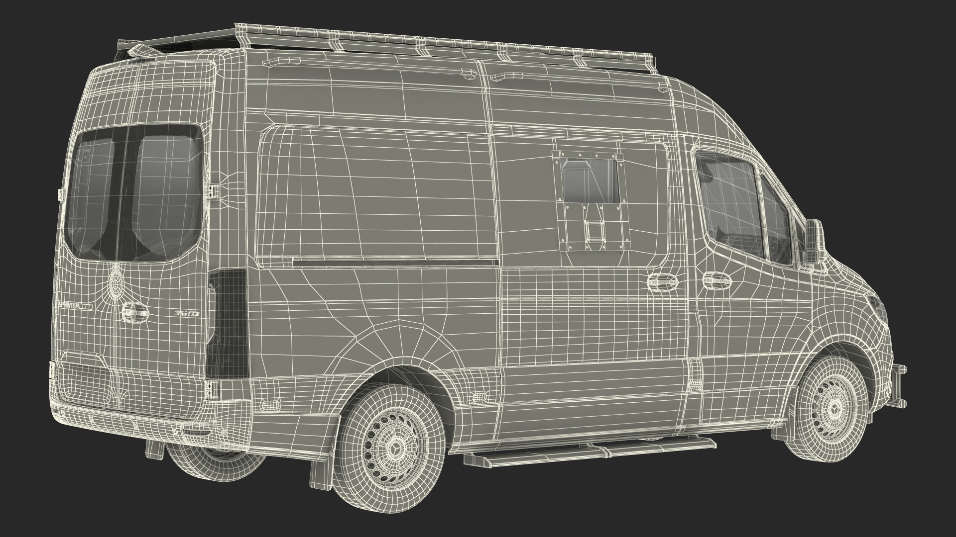 SWAT Van Bulletproof Mercedes 3D model