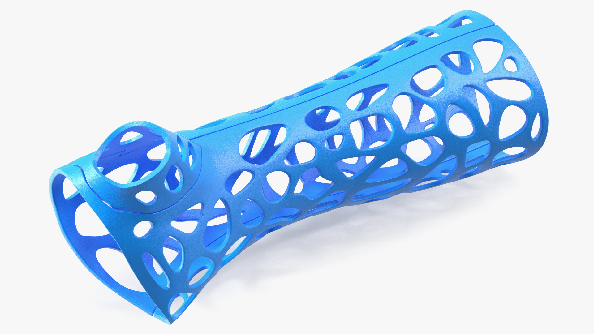 3D 3D-Printed Orthopedic Cast Hand Blue