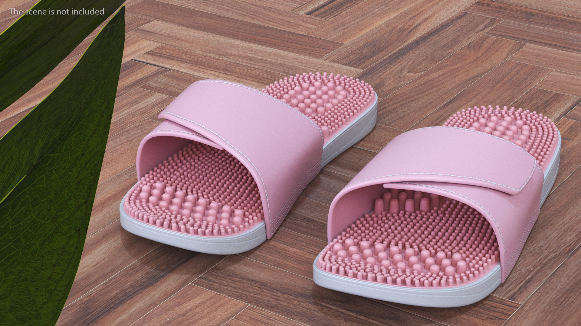 3D model Acupoint Massage Slippers Pink