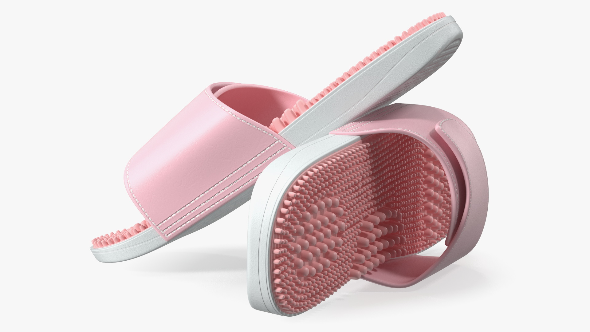 3D model Acupoint Massage Slippers Pink