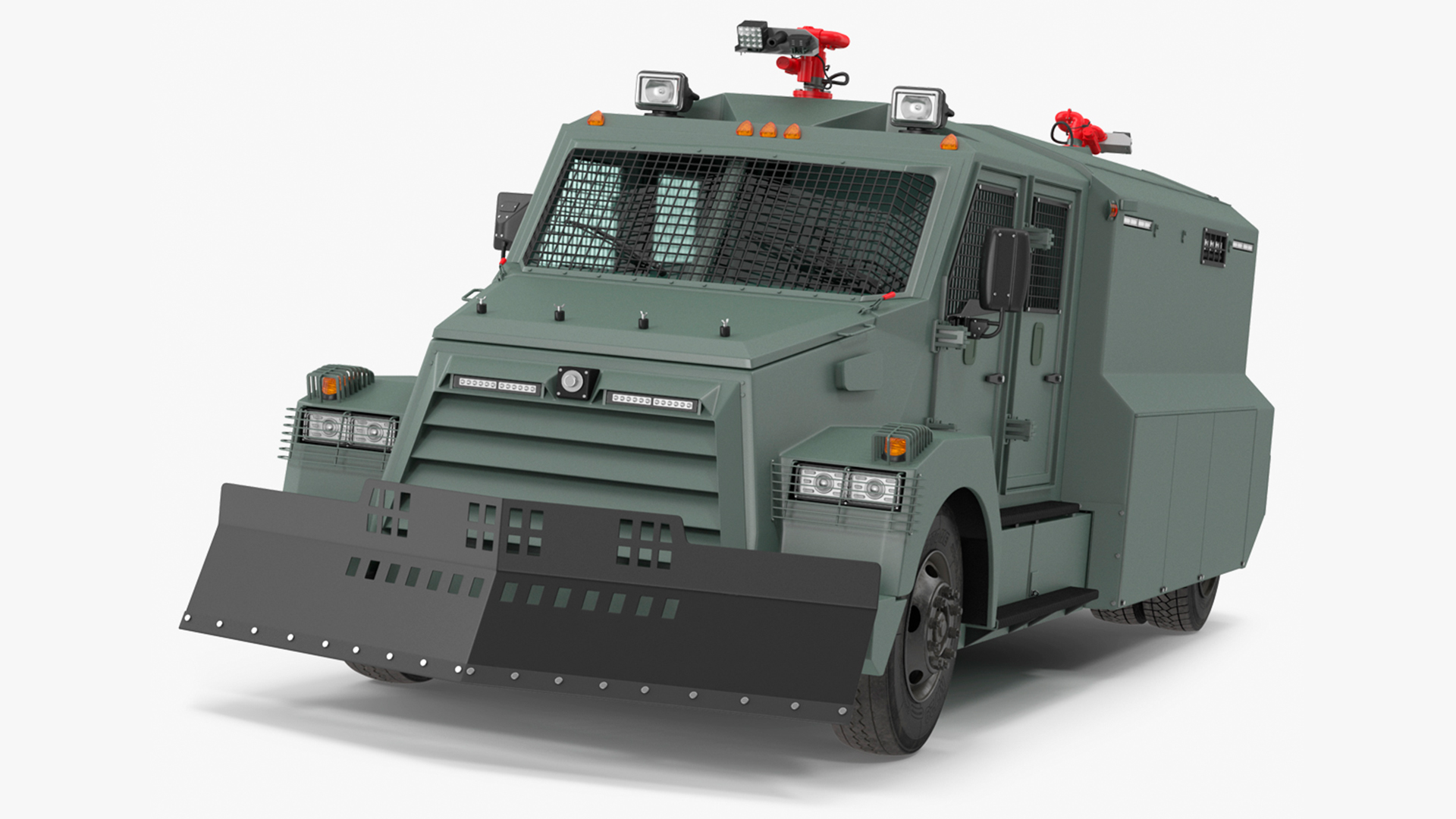 3D Riot Control Vehicle Green