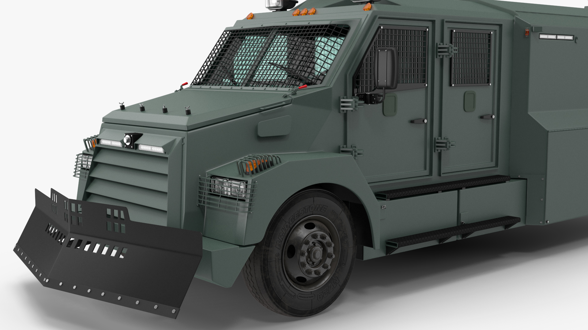 3D Riot Control Vehicle Green