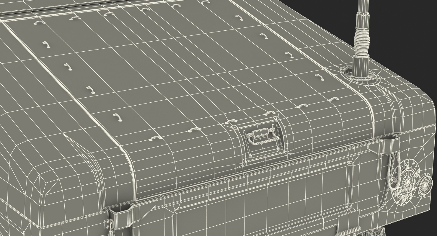 HMMWV TOW Missile Carrier M966 Desert Rigged 3D model