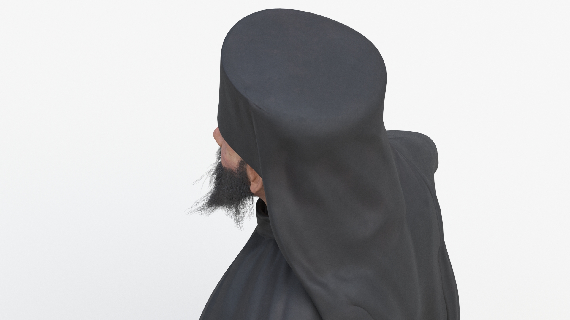 3D Orthodox Monk Fully Dressed Rigged for Maya model