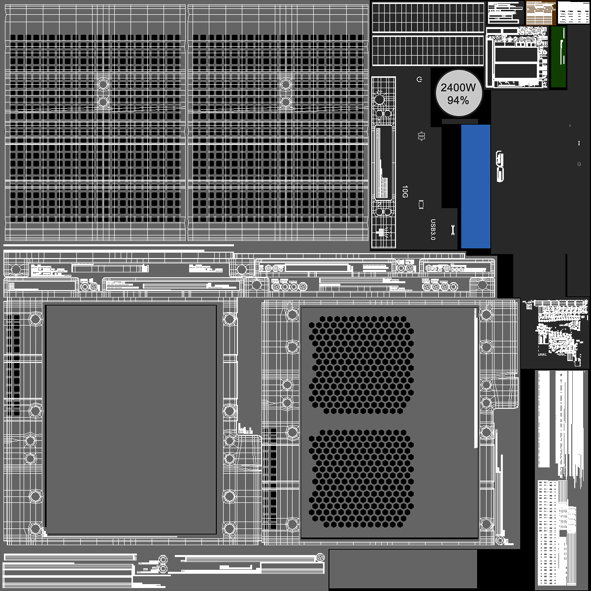 3D model Server SATA HDD Case