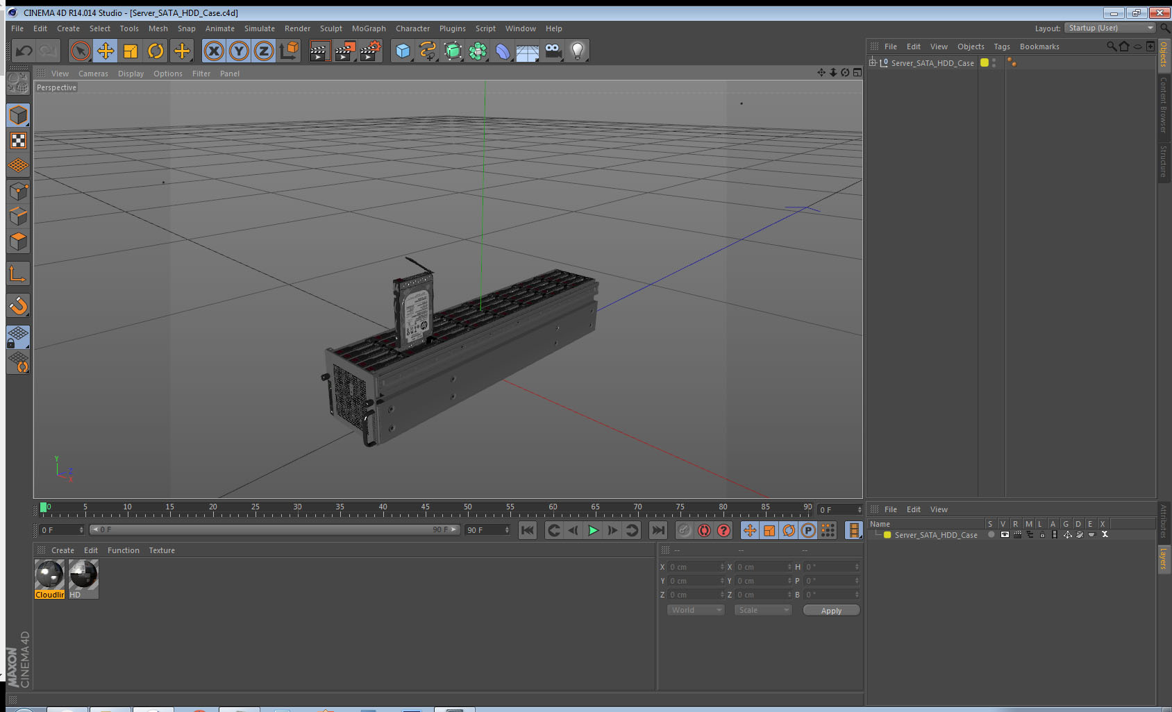 3D model Server SATA HDD Case