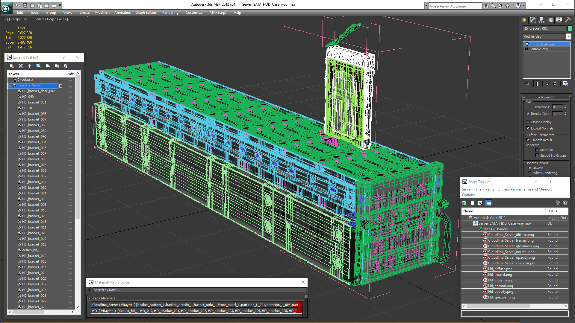 3D model Server SATA HDD Case