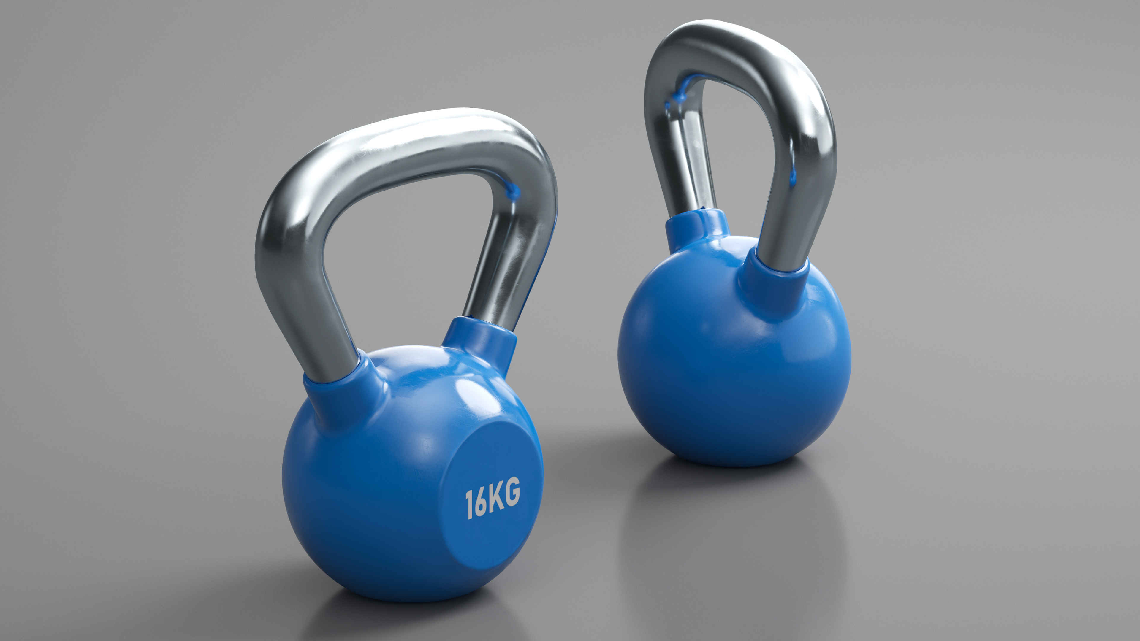 3D Strength Training Vinyl Coated Kettlebell 16kg