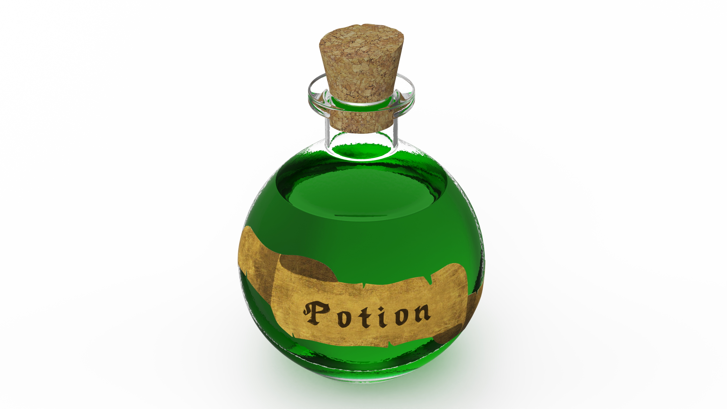 Potion in Glass Jar 3D model