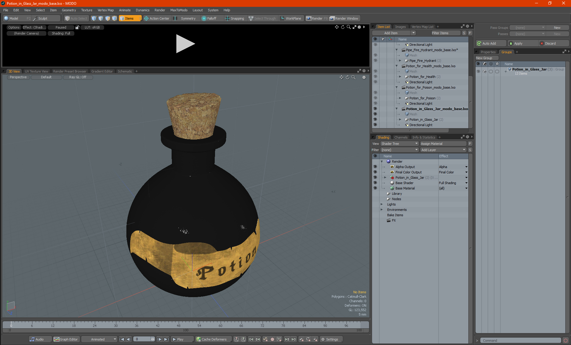 Potion in Glass Jar 3D model