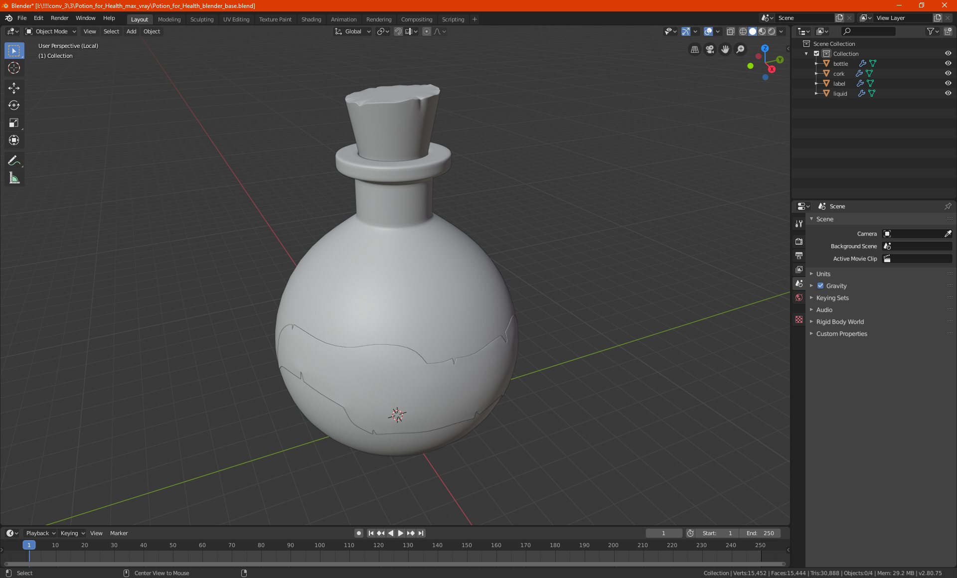 Potion in Glass Jar 3D model