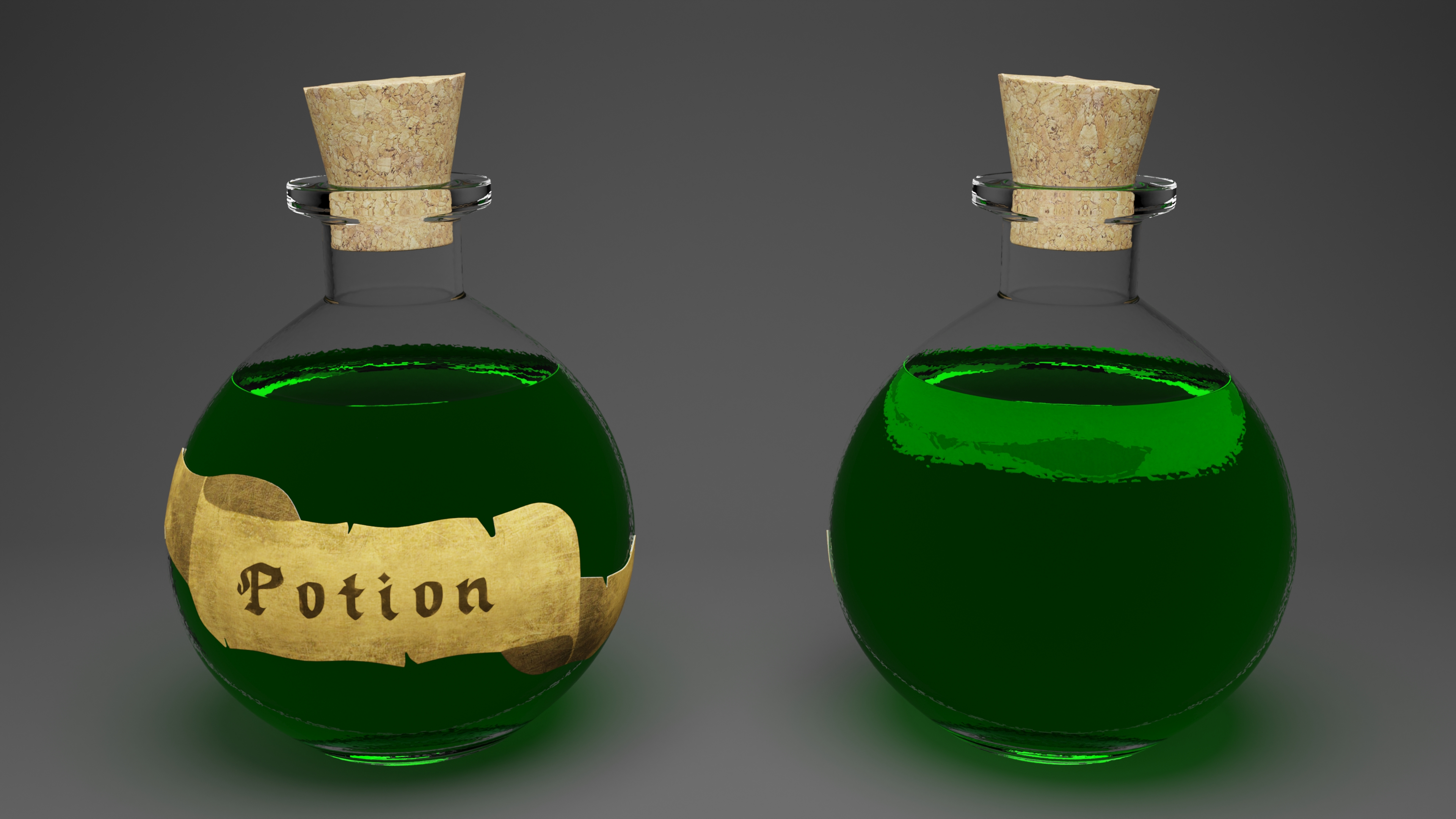 Potion in Glass Jar 3D model