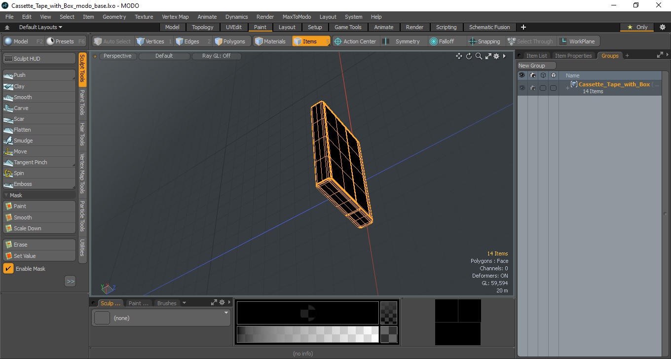 Cassette Tape with Box 3D