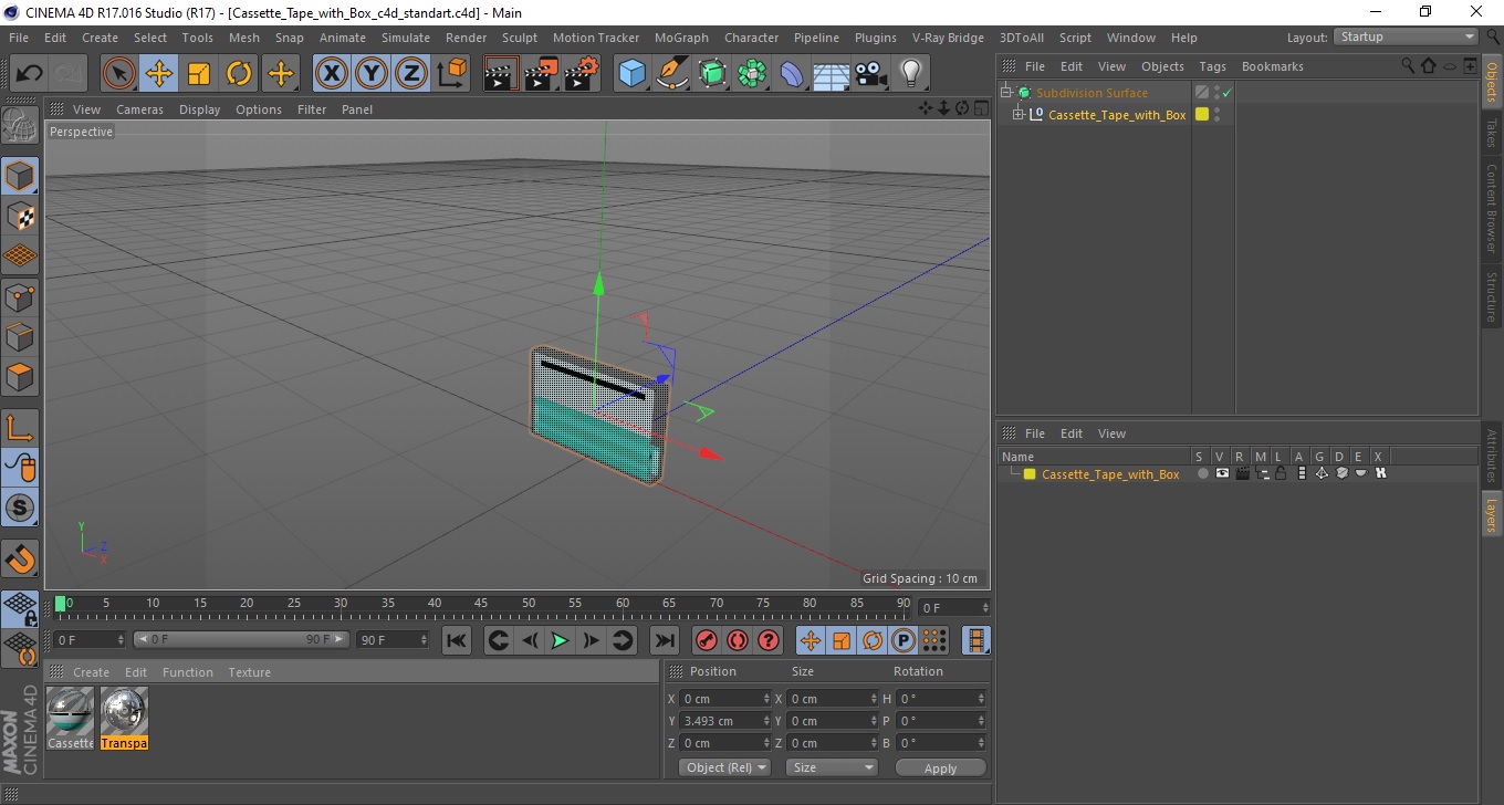 Cassette Tape with Box 3D