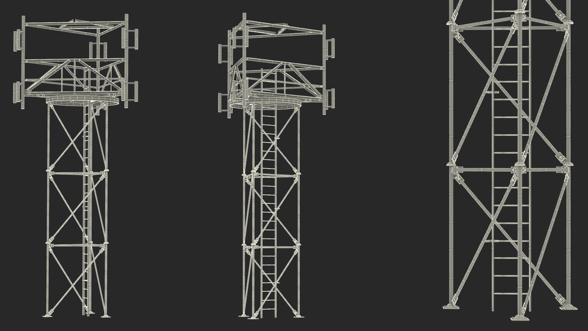 3D model Observation Tower on Roof