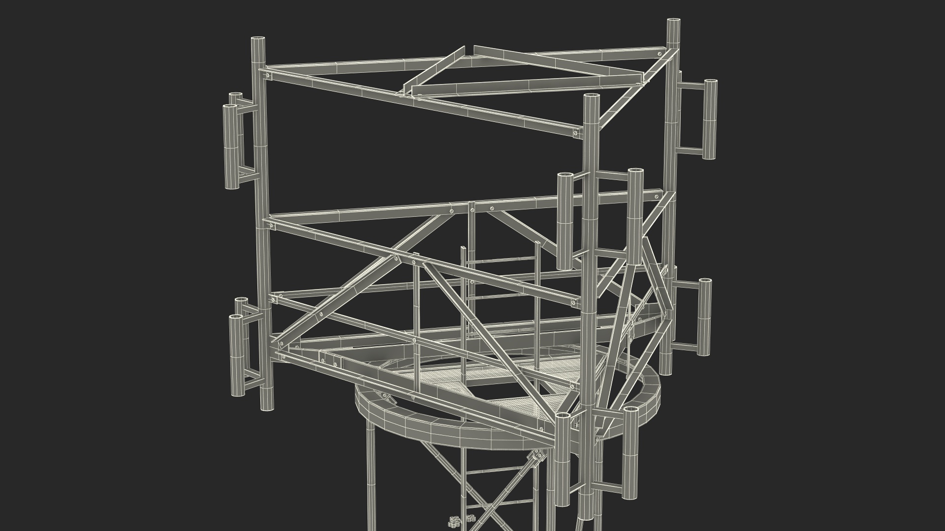 3D model Observation Tower on Roof