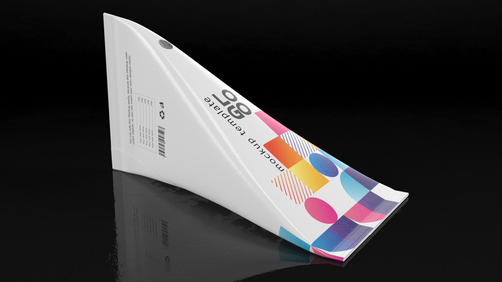 Triangle Aseptic Package Mockup Colored 3D model