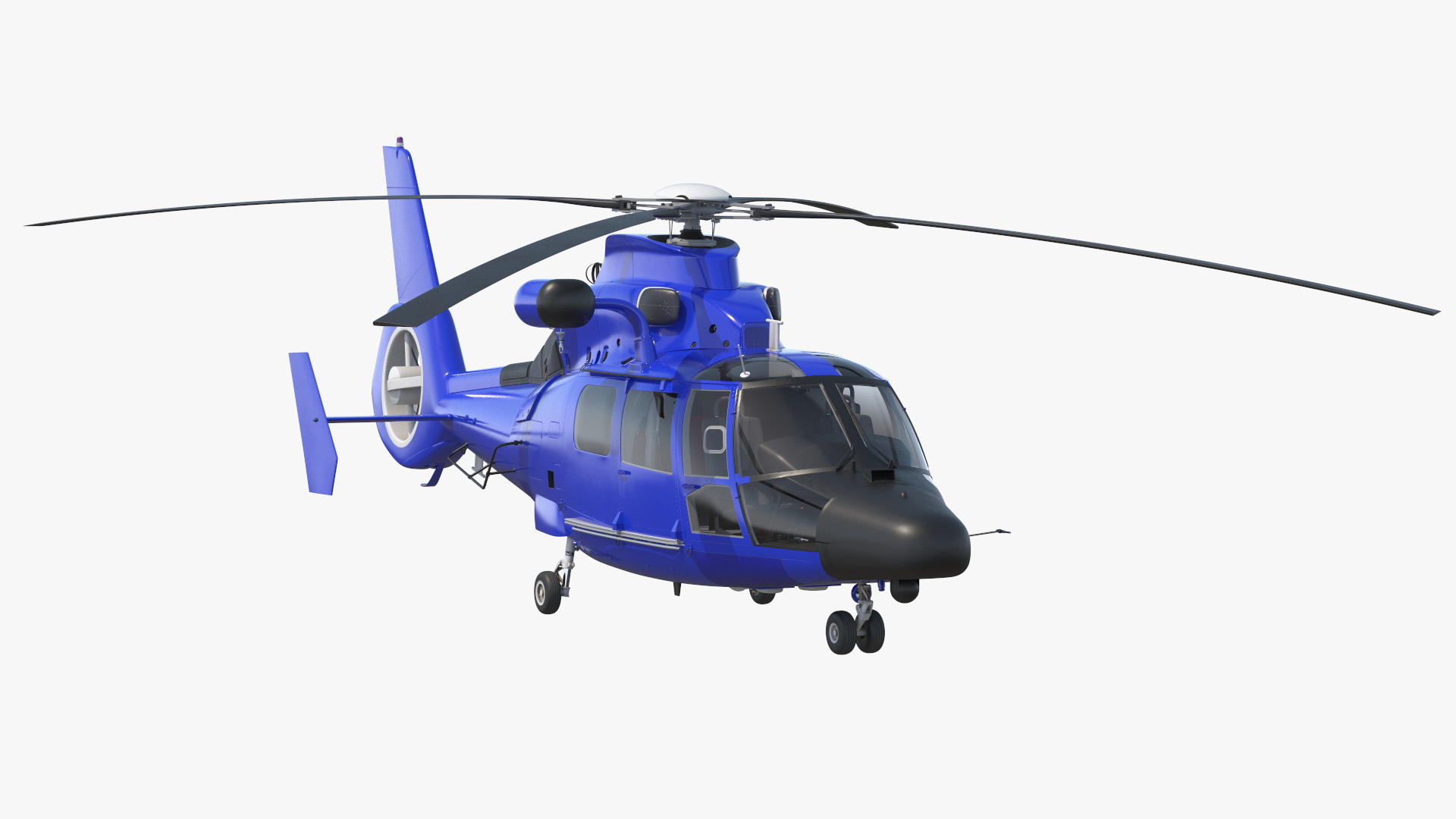 Blue Patrol Helicopter Rigged 3D model