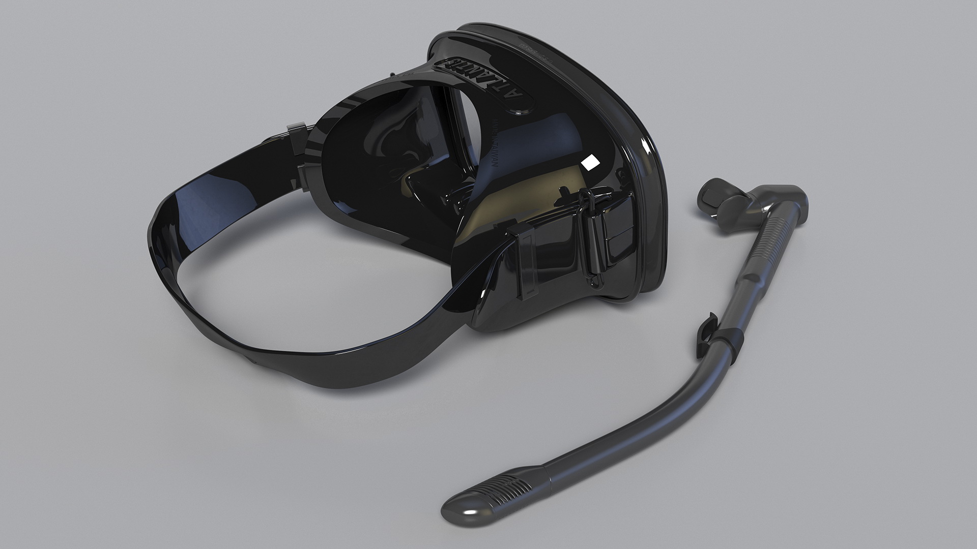 Scuba Diving Mask and Snorkel 3D model