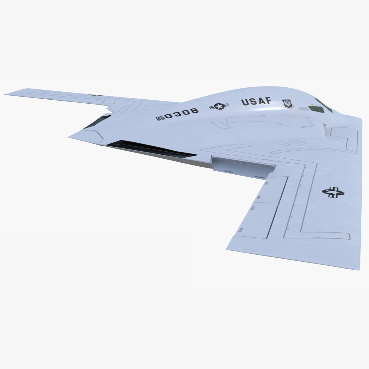 B-21 Raider Long-Range Aircraft Rigged for Cinema 4D 3D