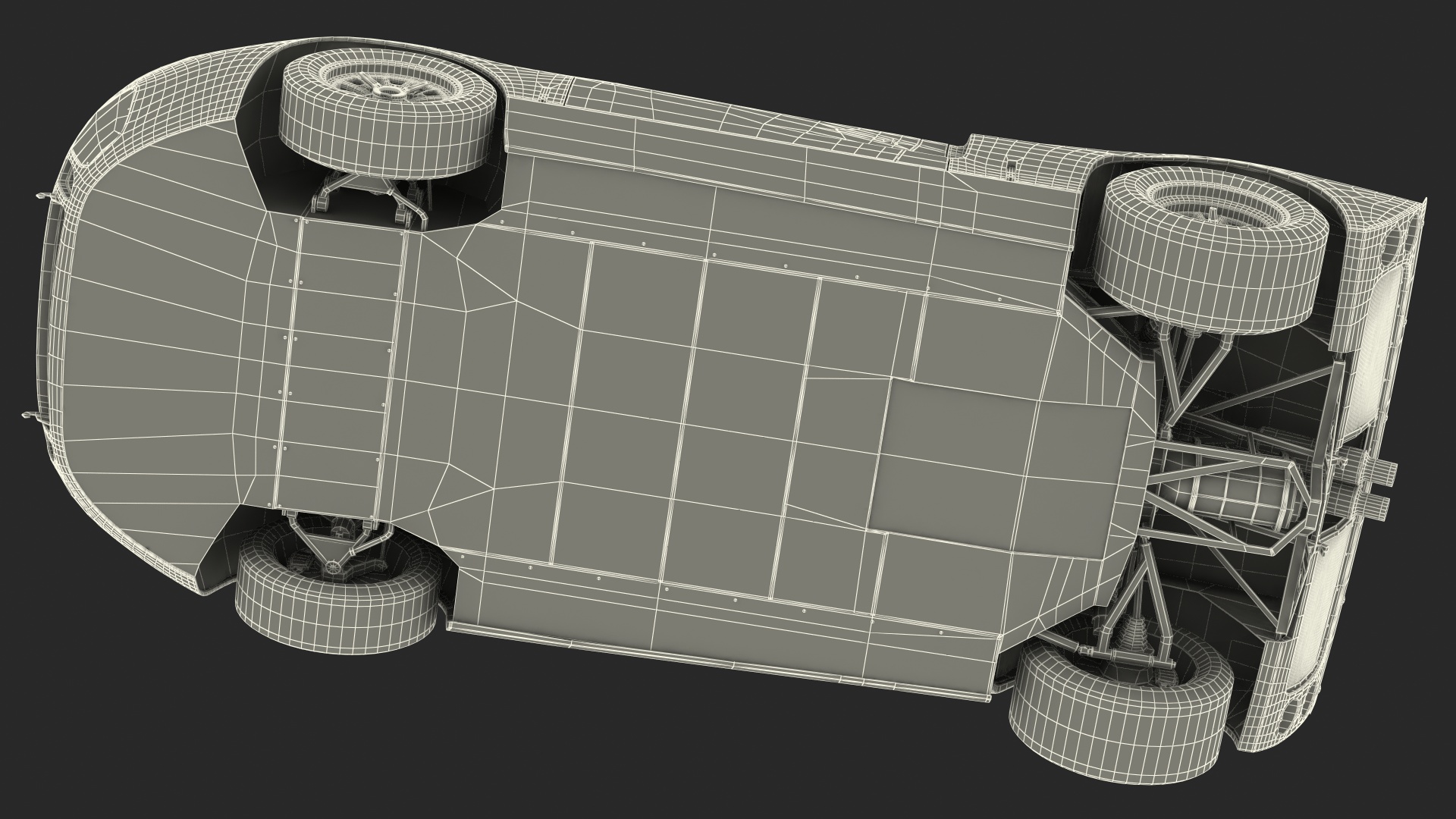 Ford GT40 Racing Car Blue Rigged 3D