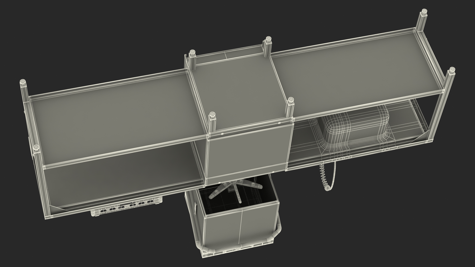 3D Dishwasher Hobart with Unloading Table model